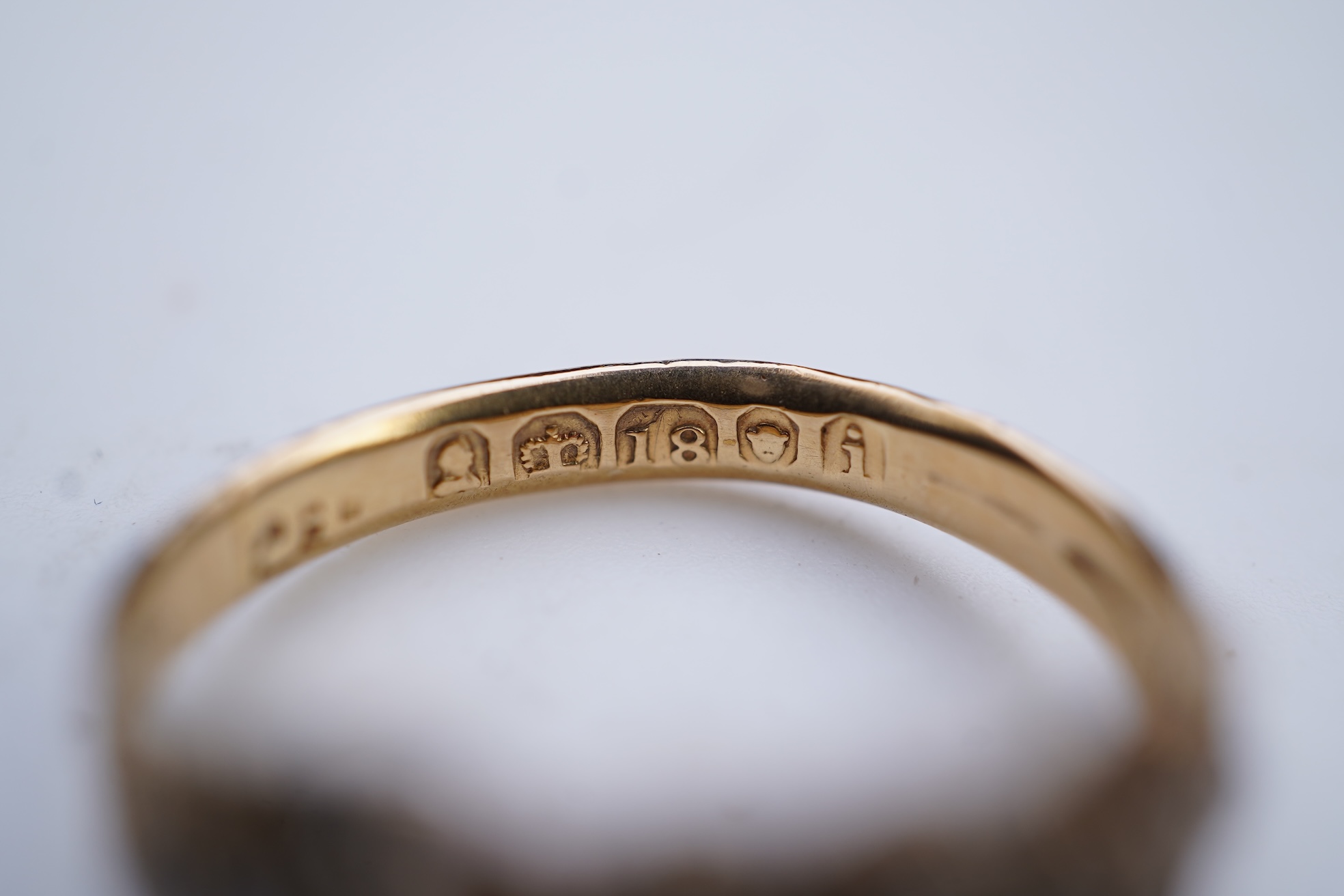 A Regency pearl mourning ring, circa 1824